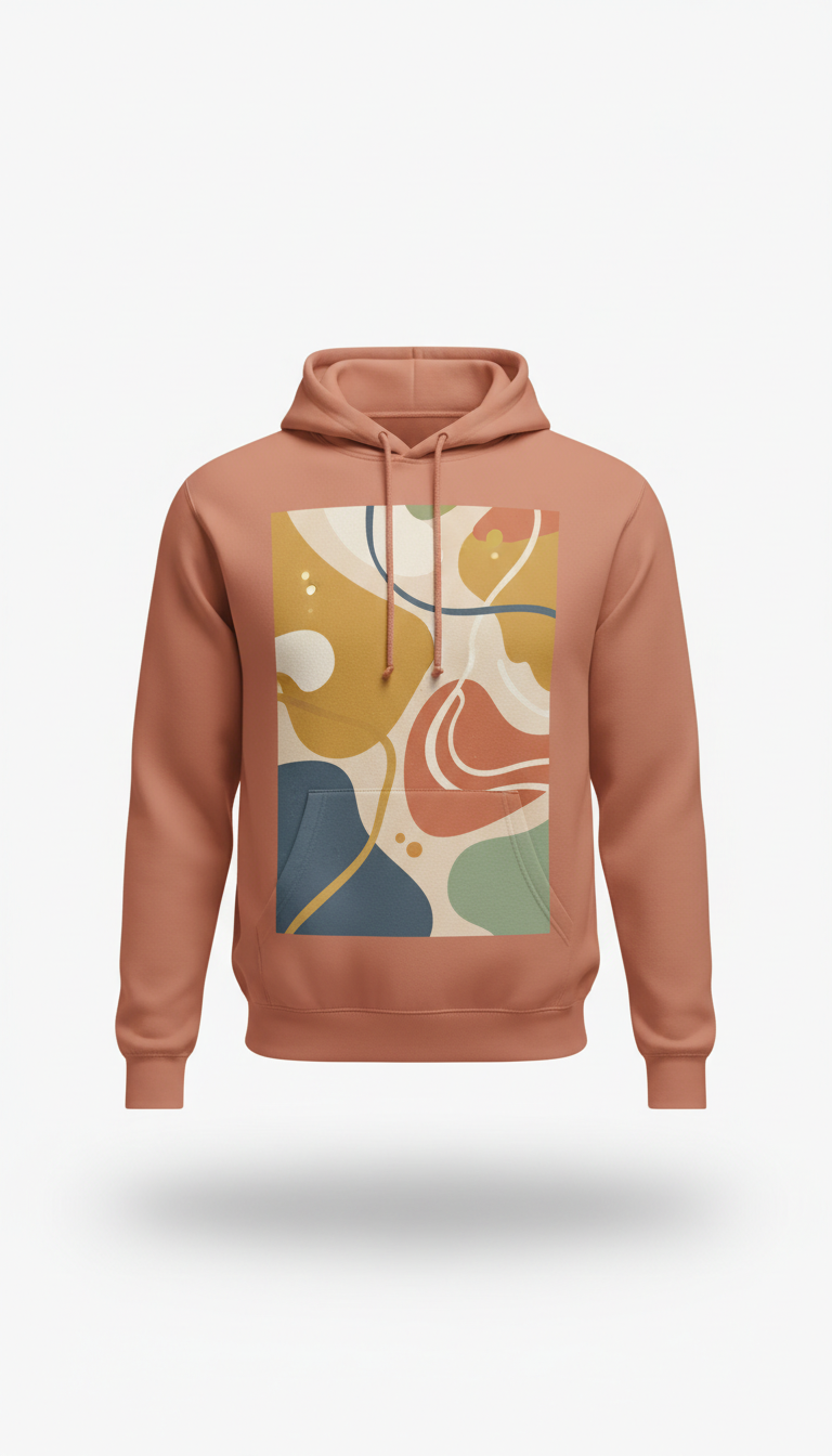 DTF Printed Clay Terracotta Hoodie