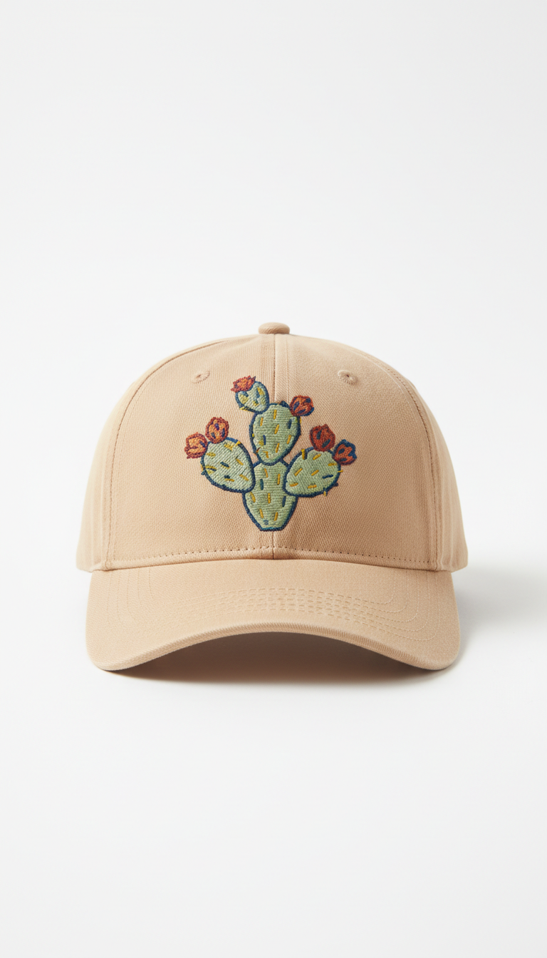 Embroidered Prickly Pear Cap